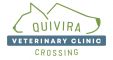 Logo with outline of a dog and cat, reads "Quivira Veterinary Clinic Crossing.
